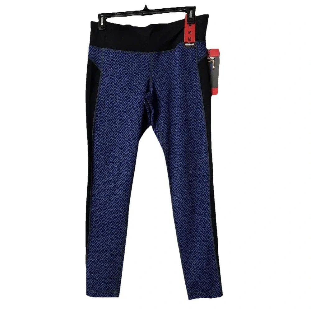 Kirkland Signature Ladies' Jacquard Active Tight Legging Size M‎ Blue